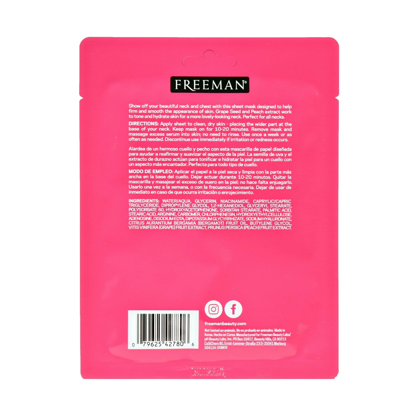 Freeman neck firming and smoothing mask