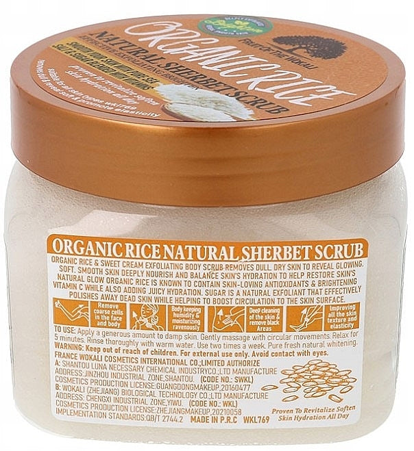 Exfoliante Corporal Organic Rice